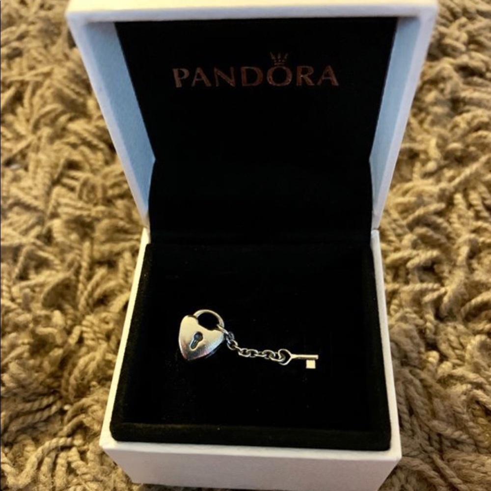 Pandora Heart & Key Charm